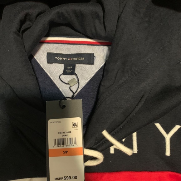 Men’s Navy Blue Tommy Hilfiger Hoodie - Picture 3 of 3